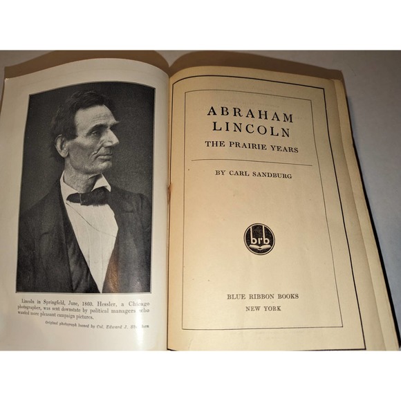 Vintage Antique 1926 Abraham Lincoln The Prairie Years Blue Ribbon Books 1st Ed - Picture 5 of 11